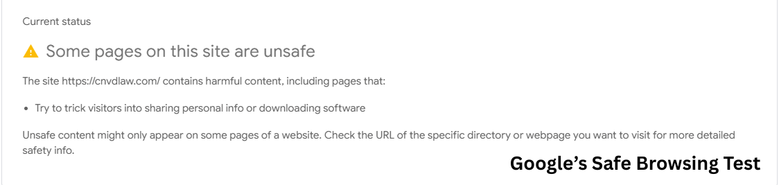 Google Safe Browsing Test